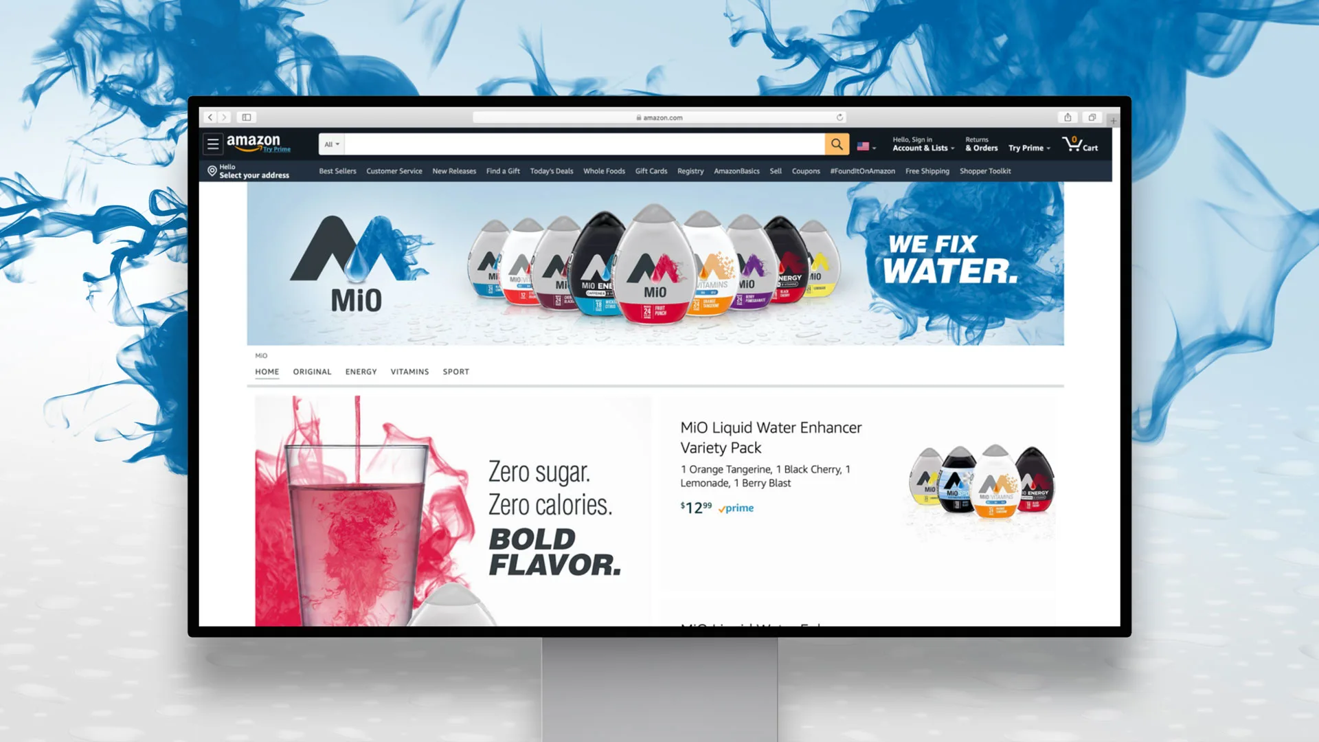 MiO Amazon Brand Store desktop mockup